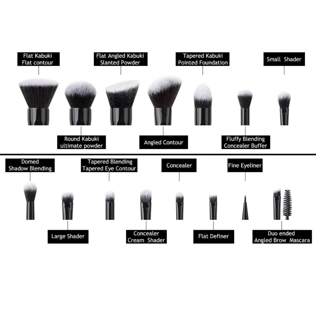 15-piece Brush Set w/ Cosmetic Bag